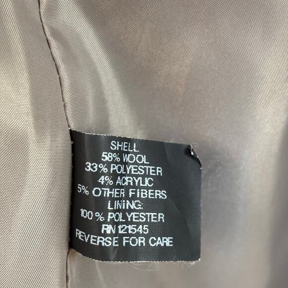 London Fog Wool Blend Pea Coat Size Large Buttons Closure mid-length cut - Picture 7 of 12